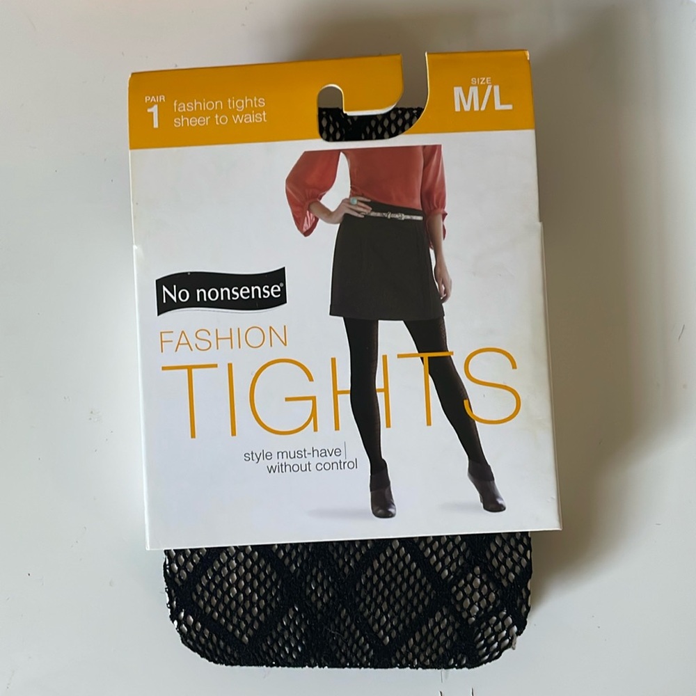 No Nonsense Nylon Diamond Pattern Fishnet Tights